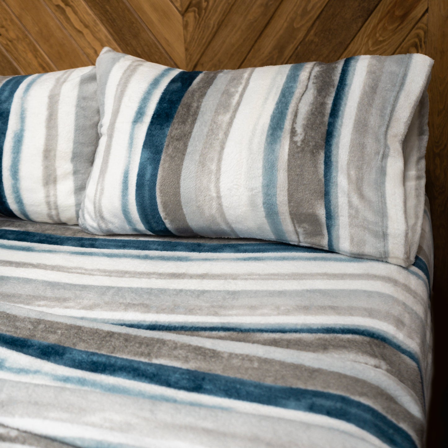 Sábana Flannel King Size POLO Con 2 Fundas