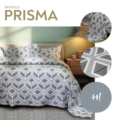 Edredón Jacquard PRISMA Doble Vista, Matrimonial y King Size