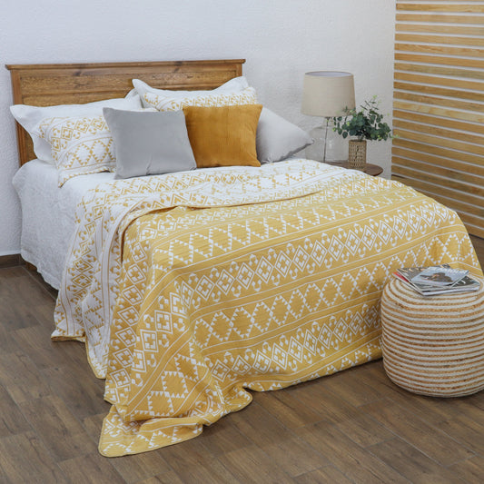 EDREDÓN JACQUARD INCA AMARILLO